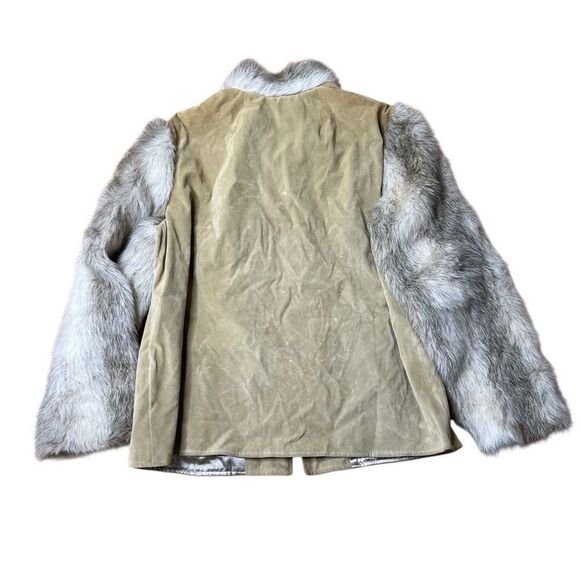 Vintage 60s Fur Sleeve Full Zip Jacket Women’s Medium - Picture 4 of 9